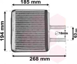 VAN WEZEL 08006042 -  Теплообменник, отопление салона